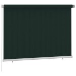 Vidaxl store roulant d'ext�rieur 205 (l) x 140 (h) cm vert fonc� hdpe