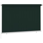 Vidaxl store roulant d'ext�rieur 225 (l) x 140 (h) cm vert fonc� hdpe