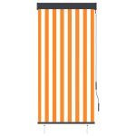 Vidaxl store roulant d'ext�rieur 80x250 cm blanc et orange