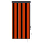 Vidaxl store roulant d'extrieur 80x250 cm orange et marron