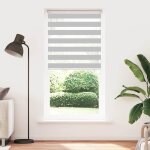 Vidaxl store zbre gris clair largeur du tissu 100, 9 cm polyester