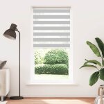 Vidaxl store zèbre gris clair largeur du tissu 105, 9 cm polyester Vidaxl store zèbre gris clair largeur du tissu 105, 9 cm polyester