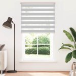 Vidaxl store zèbre gris clair largeur du tissu 120, 9 cm polyester Vidaxl store zèbre gris clair largeur du tissu 120, 9 cm polyester
