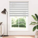Vidaxl store zbre gris clair largeur du tissu 135, 9 cm polyester