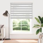 Vidaxl store zèbre gris clair largeur du tissu 150, 9 cm polyester Vidaxl store zèbre gris clair largeur du tissu 150, 9 cm polyester