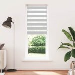 Vidaxl store zbre gris clair largeur du tissu 65, 9 cm polyester