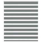 Vidaxl store z�bre gris fonc� largeur du tissu 130, 9 cm polyester