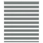 Vidaxl store z�bre gris fonc� largeur du tissu 130, 9 cm polyester