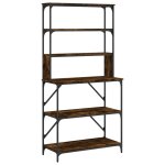 Vidaxl support de boulanger � 6 niveaux ch�ne fum� 90x40x180 cm
