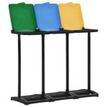 Vidaxl supports avec couvercle pour sacs poubelle 240 - 330 l pp Vidaxl supports avec couvercle pour sacs poubelle 240 - 330 l pp