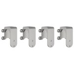 Vidaxl supports de d�rivation pour portes de grange 4 pcs rails plats