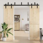 Vidaxl supports de d�rivation pour portes de grange 5 pcs rails plats