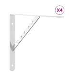 Vidaxl supports d'�tag�res 4 pcs 40x2, 5x25 cm argent� acier inoxydable