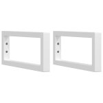Vidaxl supports d'�tag�res pour lavabo 2 pcs blanc rectangulaire acier