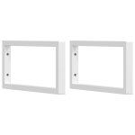 Vidaxl supports d'�tag�res pour lavabo 2 pcs blanc rectangulaire acier