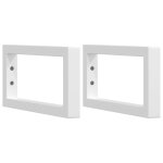 Vidaxl supports d'tagres pour lavabo 2 pcs blanc rectangulaire acier
