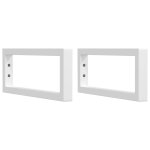 Vidaxl supports d'tagres pour lavabo 2 pcs blanc rectangulaire acier