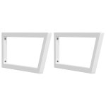 Vidaxl supports d'étagères pour lavabo 2 pcs blanc trapèze acier Vidaxl supports d'étagères pour lavabo 2 pcs blanc trapèze acier