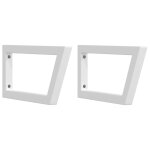 Vidaxl supports d'�tag�res pour lavabo 2 pcs blanc trap�ze acier