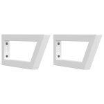 Vidaxl supports d'�tag�res pour lavabo 2 pcs blanc trap�ze acier