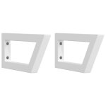 Vidaxl supports d'tagres pour lavabo 2 pcs blanc trapze acier