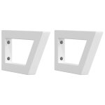 Vidaxl supports d'�tag�res pour lavabo 2 pcs blanc trap�ze acier
