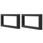 Vidaxl supports d'tagres pour lavabo 2 pcs noir rectangulaire acier