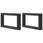 Vidaxl supports d'tagres pour lavabo 2 pcs noir rectangulaire acier