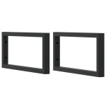 Vidaxl supports d'tagres pour lavabo 2 pcs noir rectangulaire acier