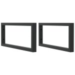 Vidaxl supports d'étagères pour lavabo 2 pcs noir rectangulaire acier Vidaxl supports d'étagères pour lavabo 2 pcs noir rectangulaire acier