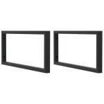 Vidaxl supports d'�tag�res pour lavabo 2 pcs noir rectangulaire acier