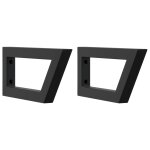 Vidaxl supports d'�tag�res pour lavabo 2 pcs noir trap�ze acier