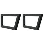 Vidaxl supports d'tagres pour lavabo 2 pcs noir trapze acier
