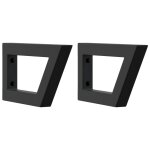 Vidaxl supports d'tagres pour lavabo 2 pcs noir trapze acier