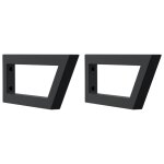 Vidaxl supports d'tagres pour lavabo 2 pcs noir trapze acier