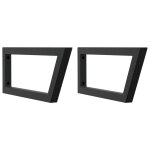 Vidaxl supports d'étagères pour lavabo 2 pcs noir trapèze acier Vidaxl supports d'étagères pour lavabo 2 pcs noir trapèze acier