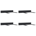 Vidaxl supports muraux pour outils de jardin 4 pcs noir acier