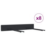 Vidaxl supports muraux pour outils de jardin 8 pcs noir acier
