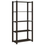 Vidaxl support de rangement � 5 niveaux noir 80x38x170 cm bois pin