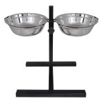 Vidaxl support r�glable avec 2 bols de 41 l pour chien