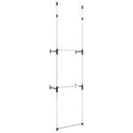 Vidaxl syst�me de garde - robe t�lescopique avec barres aluminium