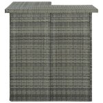 Vidaxl table d'angle de bar gris 100x50x105 cm résine tressée Vidaxl table d'angle de bar gris 100x50x105 cm résine tressée