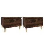Vidaxl tables d'appoint 2 pcs chêne fumé 50x46x35 cm bois ingénierie Vidaxl tables d'appoint 2 pcs chêne fumé 50x46x35 cm bois ingénierie
