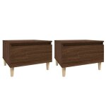 Vidaxl tables d'appoint 2 pcs chêne marron 50x46x35 cm bois ingénierie Vidaxl tables d'appoint 2 pcs chêne marron 50x46x35 cm bois ingénierie