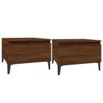 Vidaxl tables d'appoint 2 pcs ch�ne marron 50x46x35 cm bois ing�nierie