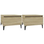 Vidaxl tables d'appoint 2 pcs ch�ne sonoma 50x46x35 cm bois ing�nierie