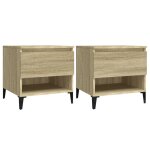 Vidaxl tables d'appoint 2 pcs chne sonoma 50x46x50 cm bois ingnierie