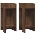 Vidaxl tables d'appoint 2 pcs avec tagre chne marron 25, 5x27x60 cm