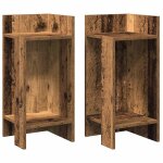 Vidaxl tables d'appoint 2 pcs avec étagère vieux bois 25, 5x27x60 cm Vidaxl tables d'appoint 2 pcs avec étagère vieux bois 25, 5x27x60 cm
