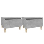 Vidaxl tables d'appoint 2 pcs gris b�ton 50x46x35 cm bois d'ing�nierie